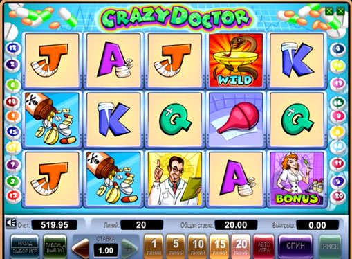 Crazy Doctor Spielen Sie den Spielautomat online für Geld