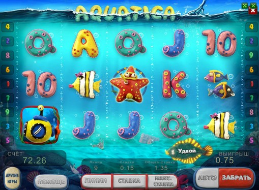 Das Aussehen des Spielautomat Aquatica