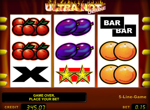 Die Rollen des Spielautomat Ultra Hot Deluxe