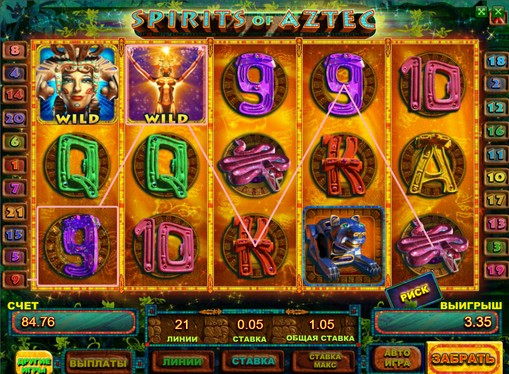 Die Zeichen des Spielautomat Spirits of Aztec