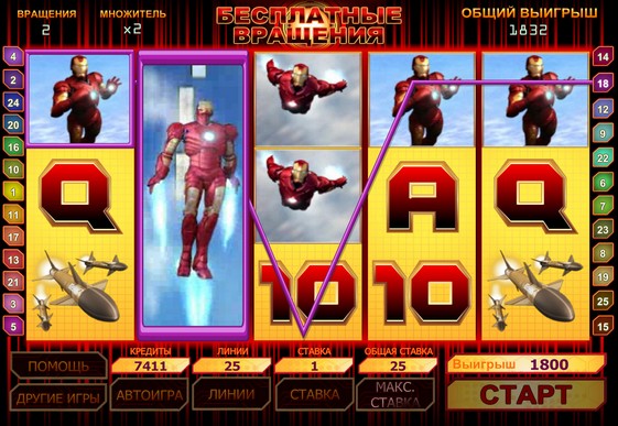 Freispiele von Spielautomat Iron Man