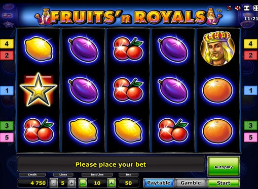 Fruits'n Royals Deluxe Sie den Spielautomat online